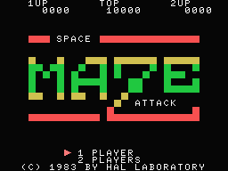 Space Maze Attack Title Screen